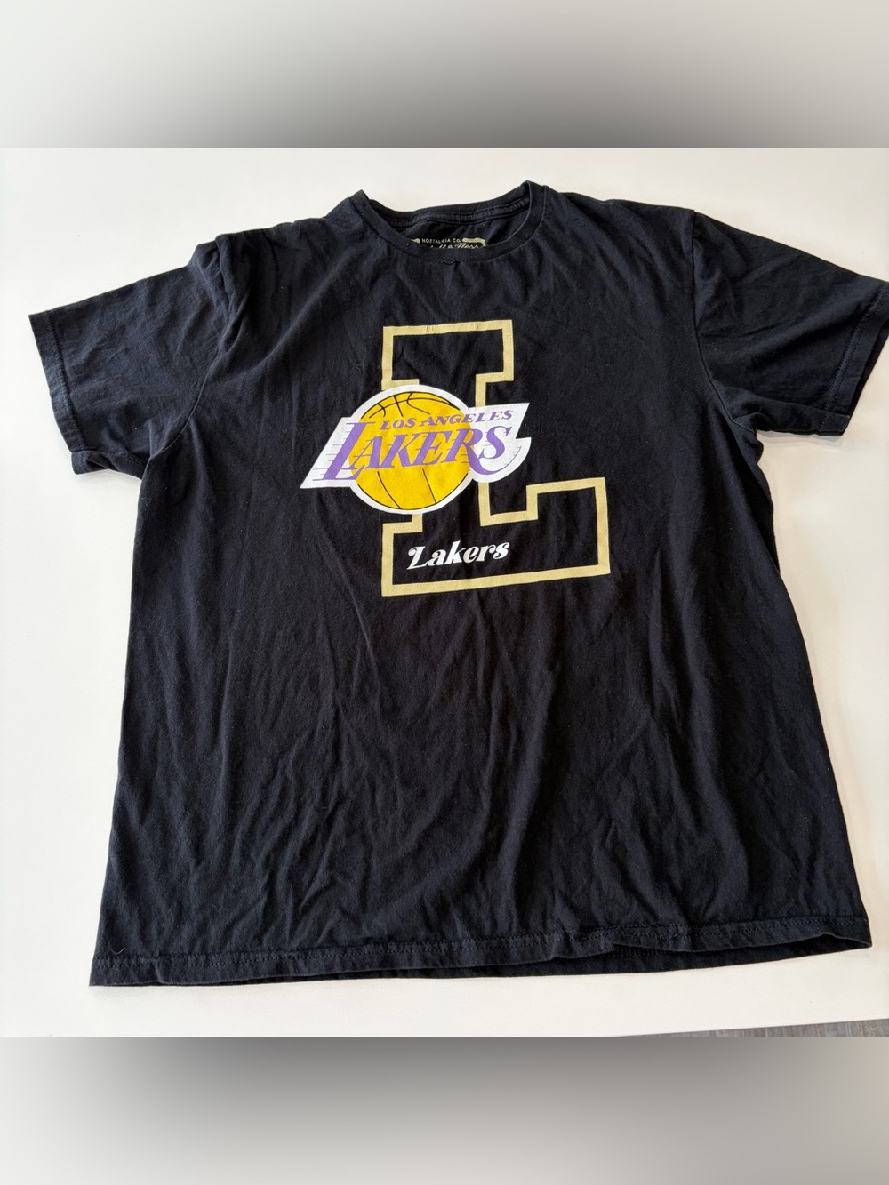 Mitchell & Ness Black Tee with Gold Print